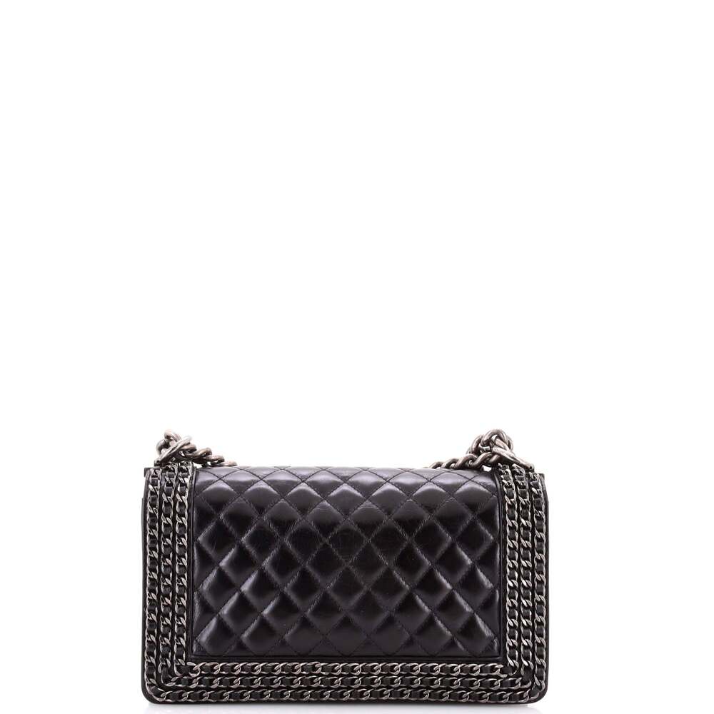 Chanel Chained Boy Flap Bag Quilted #240082C33B - Picture 4 of 9